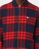 Tommy Jeans TJM Buffalo Check Zip Overshirt Deep Crimson
