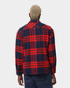 Tommy Jeans TJM Buffalo Check Zip Overshirt Deep Crimson