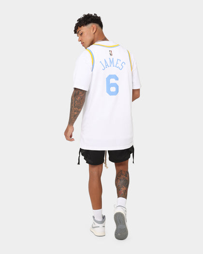 Nike LeBron James Los Angeles Lakers #6 Dri-FIT NBA Swingman Jersey White
