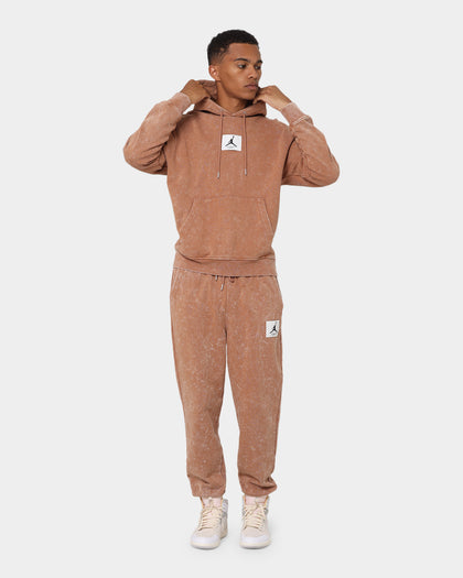 Jordan Essential Statement Washed Fleece Pullover Hoodie Mineral Clay