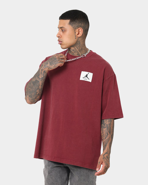 Jordan Flight Essential Oversized Washed T-Shirt Cherrywood Red