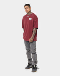 Jordan Flight Essential Oversized Washed T-Shirt Cherrywood Red