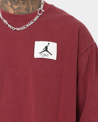 Jordan Flight Essential Oversized Washed T-Shirt Cherrywood Red