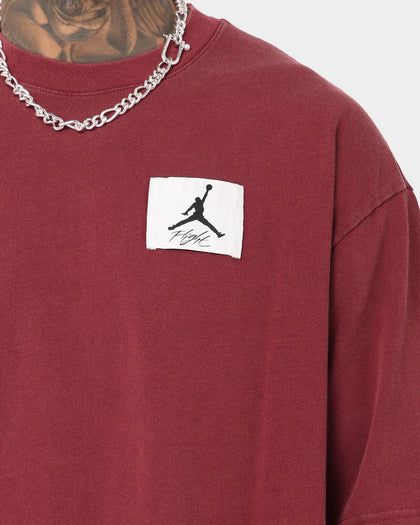Jordan Flight Essential Oversized Washed T-Shirt Cherrywood Red