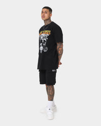 Gun N Roses Skull Split Vintage T-Shirt Washed Black