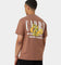 Carré Top Team Oversized T-Shirt Brown