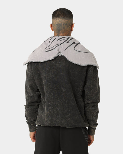 Jordan Flight Heritage Fleece Pullover Hoodie Black/Black/Cement