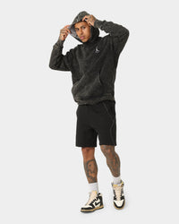 Jordan Flight Heritage Fleece Pullover Hoodie Black/Black/Cement