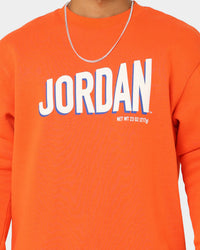 Jordan Flight MVP Graphic Fleece Crewneck Rush Orange/White
