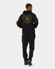 Jordan X Paris Saint-Germain Fleece Pullover Hoodie Black/Tour Yellow