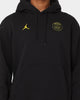 Jordan X Paris Saint-Germain Fleece Pullover Hoodie Black/Tour Yellow