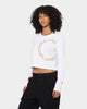 Crooks & Castles Women's Cut Off Long Sleeve T-Shirt White