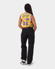 Mitchell & Ness Women's Magic Johnson Los Angeles Lakers Slap Sticker Crop Tank Yellow