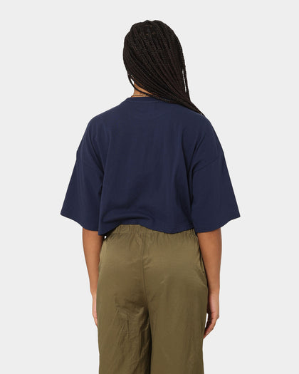 Majestic Athletic Women's Cooperstown Crop T-Shirt True Navy