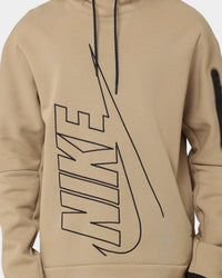 Nike Tech Fleece Graphic Pullover Hoodie Khaki/Khaki