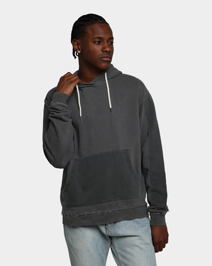 MNML Panelled Vintage Hoodie Black