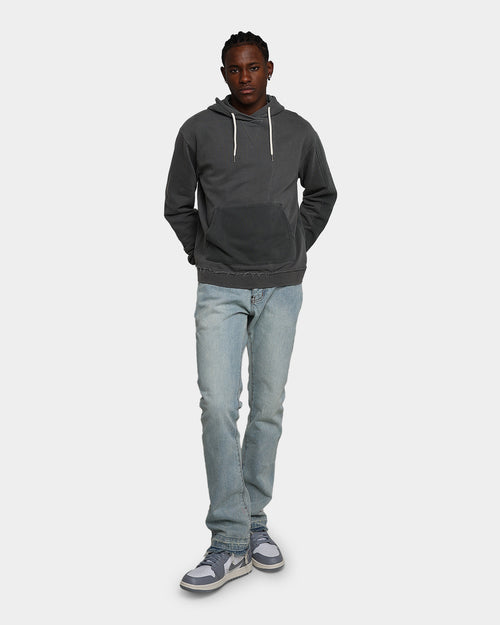 MNML Panelled Vintage Hoodie Black