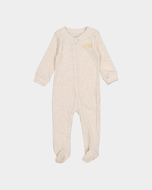 Nike Infants' E1D1 Ribbed Footed Coveralls Pale Ivory Heat