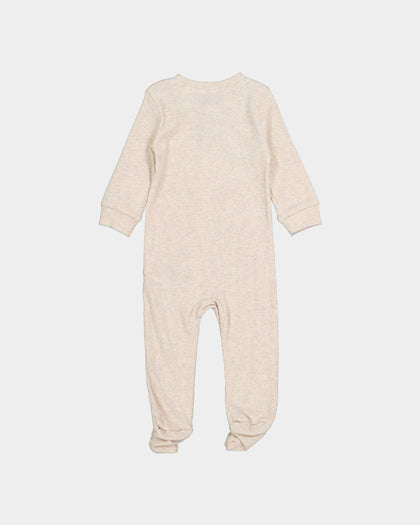 Nike Infants' E1D1 Ribbed Footed Coveralls Pale Ivory Heat