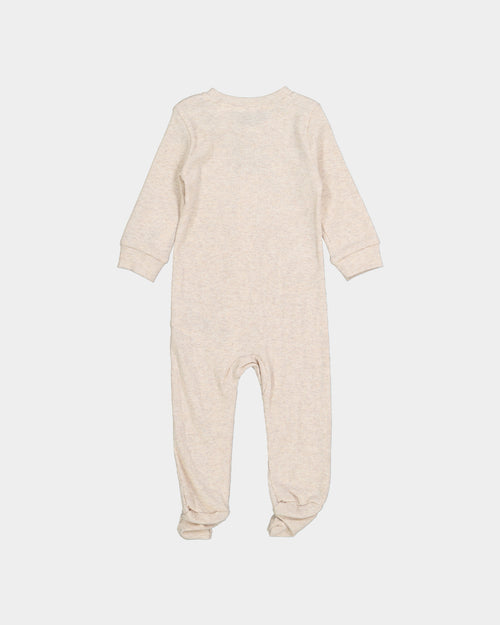 Nike Infants' E1D1 Ribbed Footed Coveralls Pale Ivory Heat