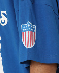 Majestic Athletic Los Angeles Dodgers Puff Print Patch Oversized T-Shirt Royal
