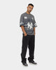 Majestic Athletic New York Yankees Champion Arch Stripe Oversized T-Shirt Gunmetal Grey