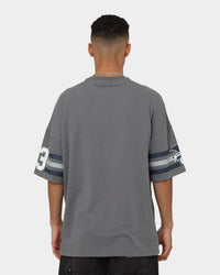 Majestic Athletic New York Yankees Champion Arch Stripe Oversized T-Shirt Gunmetal Grey