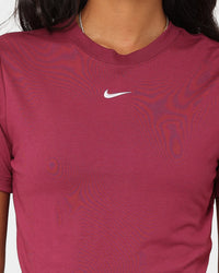Nike Women's Nike Sportswear Essential Slim Crop T-Shirt Rosewood