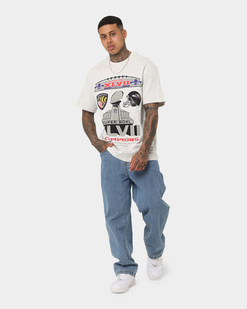 Mitchell & Ness New Orleans Ravens Superbowl Champions T-Shirt White Marle
