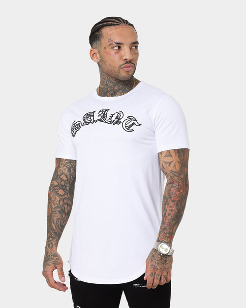 Saint Morta Gothic Paisley El Duplo Short Sleeve T-Shirt White/Black