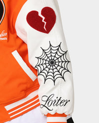Loiter Paradise Varsity Jacket Orange