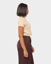 Playboy Women's Mini PB Gradient Crop T-Shirt Tan