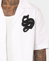 Saint Morta Gothic Bowling Shirt White