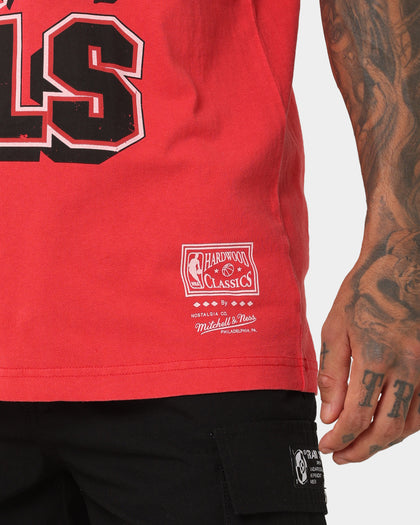 Mitchell & Ness Chicago Bulls Champion History Vintage T-Shirt Faded Red