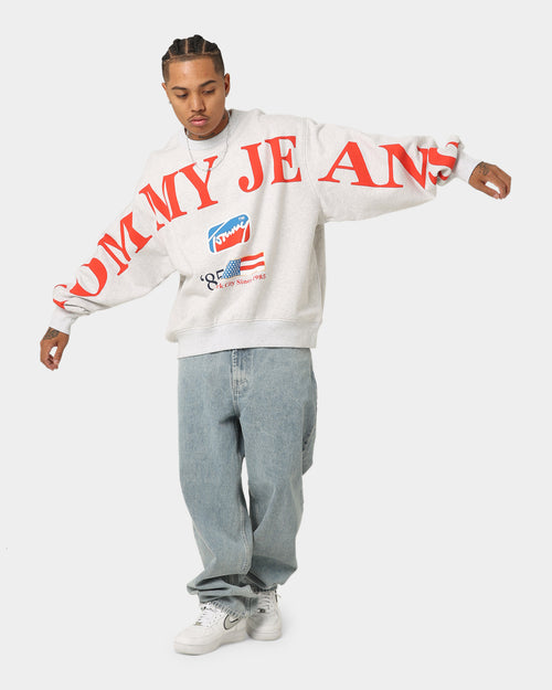 Tommy Jeans TJM Comfort Modern Sport Crewneck Silver Grey Heather