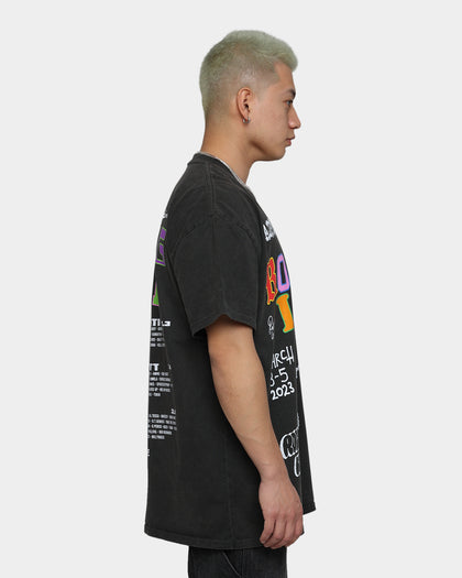 Rolling Loud Rolling Loud Line Up Vintage T-Shirt Black Wash