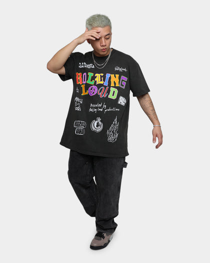 Rolling Loud Rolling Loud Line Up Vintage T-Shirt Black Wash