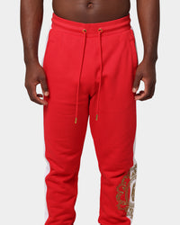 Last Kings Lavish Stripe Sweatpants Red