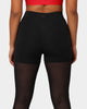 Reebok X Cardi B Women's High Raised Mesh Tights Black