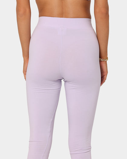 Adidas Women's Logo Play Leggings Purple Print