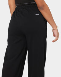 EN ES Women's Go Wide Leg Fleece Pants Black