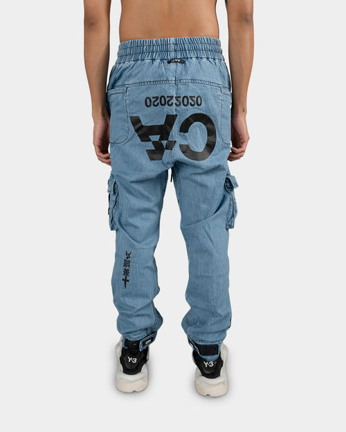 The Anti Order LA Champion Denim Joggers Light Blue/Black
