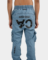 The Anti Order LA Champion Denim Joggers Light Blue/Black