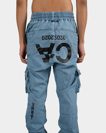 The Anti Order LA Champion Denim Joggers Light Blue/Black