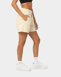 Stussy Women's Brentwood Pleated Shorts Cream
