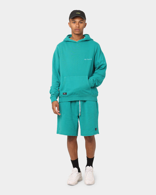 PYRA Raw Slouch Shorts Teal