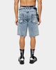 The Anti Order Post War Denim Shorts Stone Wash Blue