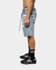 The Anti Order Post War Denim Shorts Stone Wash Blue