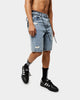 The Anti Order Post War Denim Shorts Stone Wash Blue