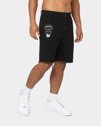 Loiter Freedom Skate Denim Shorts Black